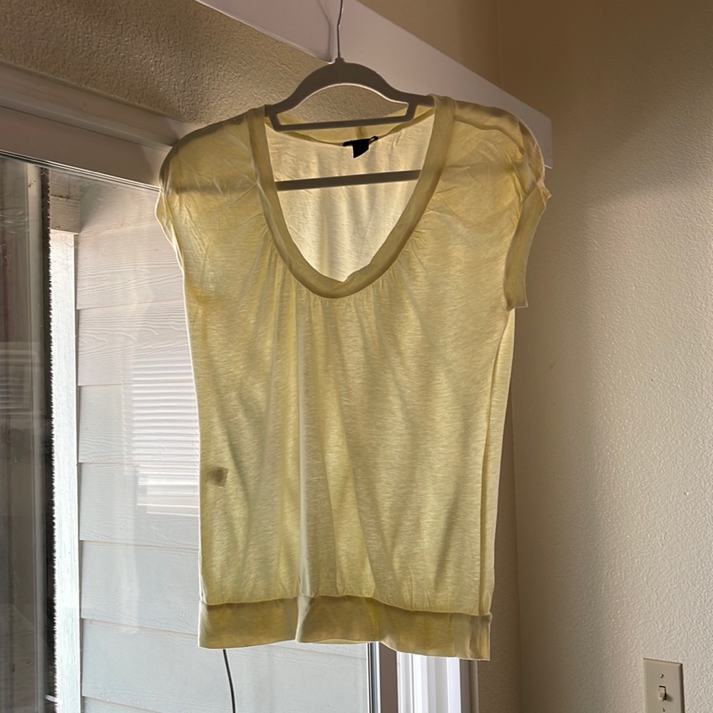 Light yellow Express Fashion sheer top